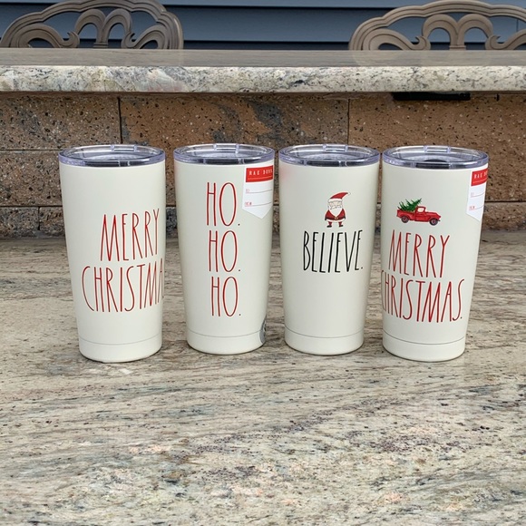 1 Rae Dunn Holiday Insulated Steel Tumblers - Picture 6 of 7